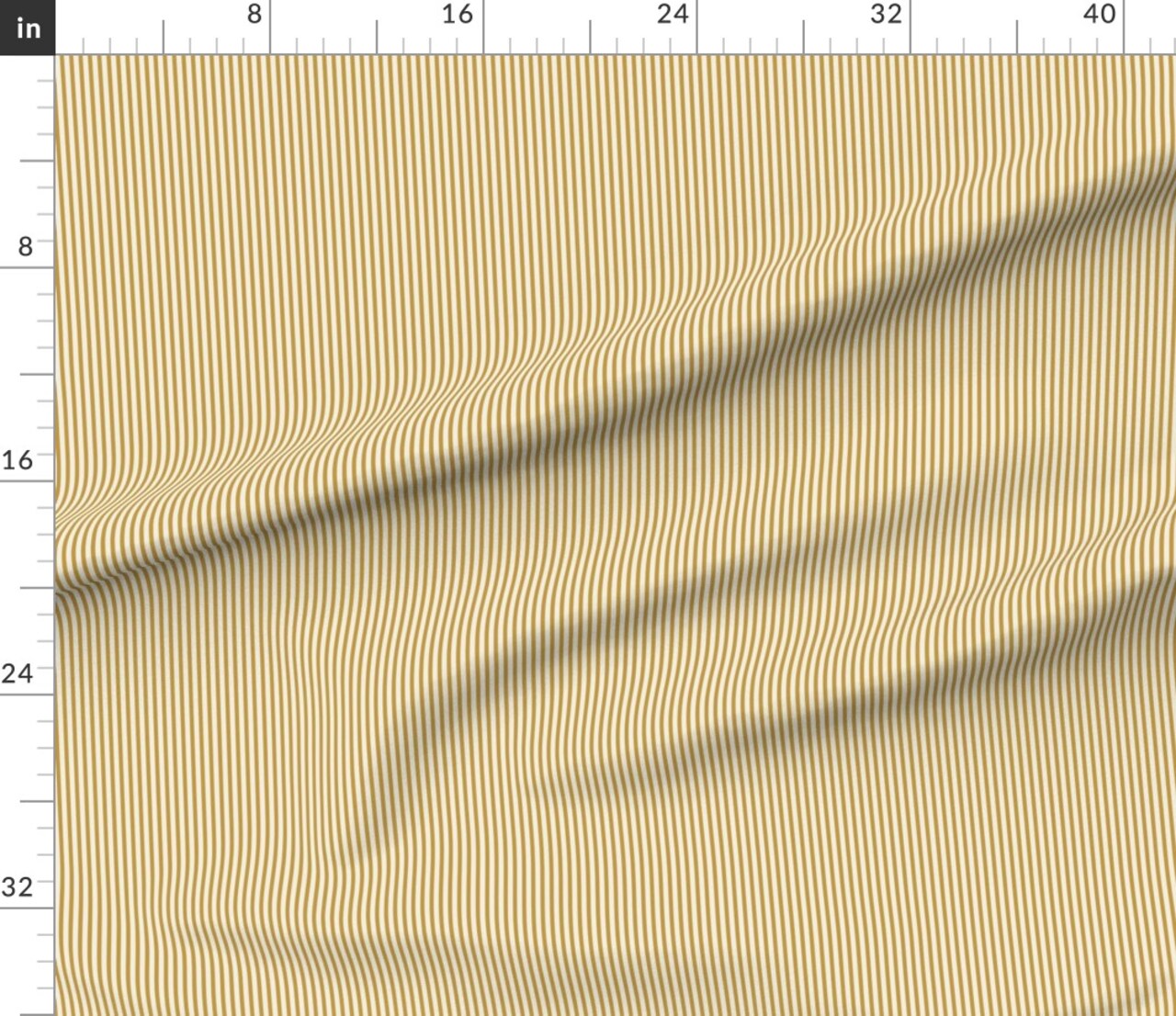 Yellow Stripes Golden Mustard Classic Coastal Traditional Farmhouse Custom Printed Fabric by Spoonflower Various Fabrics by the Yard or Fat Quarter